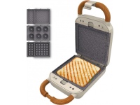 Cecotec Sandwich Maker | Rock'nToast Retro One Beige | 700 W | Number of plates 3 | Beige