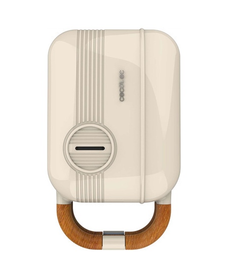 Cecotec Sandwich Maker | Rock'nToast Retro One Beige | 700 W | Number of plates 3 | Beige