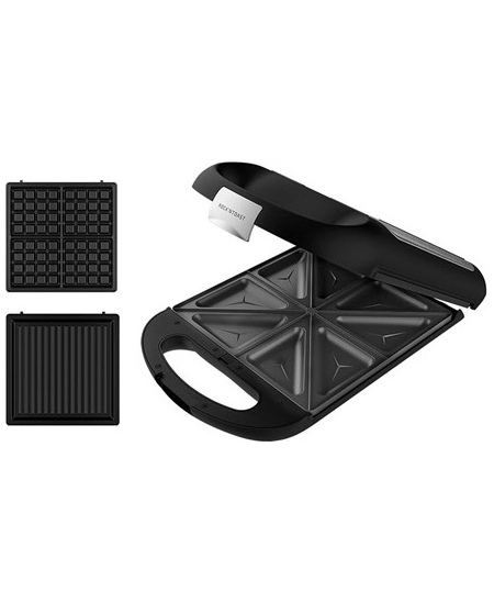 Cecotec Sandwich Maker | Rock'nToast Family 3in1 | 1500 W | Number of plates 3 | Black