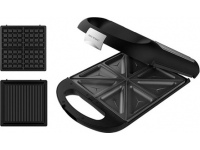 Cecotec Sandwich Maker | Rock'nToast Family 3in1 | 1500 W | Number of plates 3 | Black