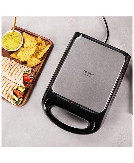 Cecotec Sandwich Maker | Rock'nToast Family 3in1 | 1500 W | Number of plates 3 | Black