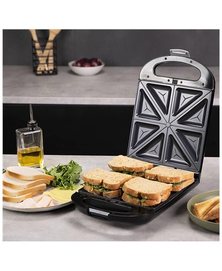Cecotec Sandwich Maker | Rock'nToast Family 3in1 | 1500 W | Number of plates 3 | Black