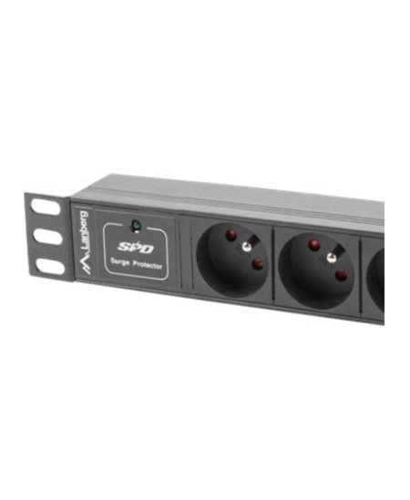 Lanberg Power Distribution Unit (PDU) 10" 1U 16A 2m 3x French Outlets | PDU-03E-0200-BK