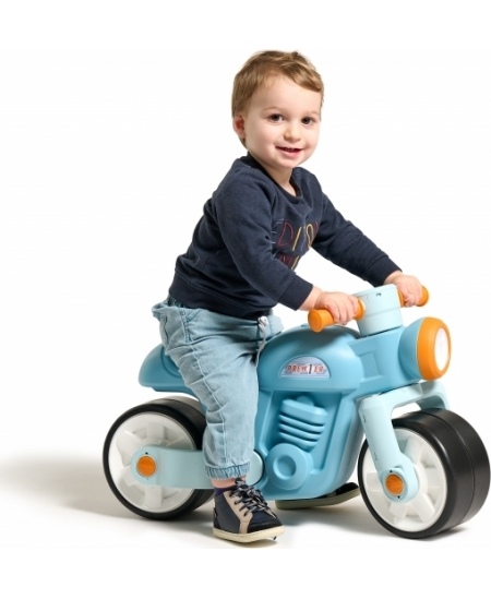 FALK Jeździk Biegowy Ciche Koła Motor Prem1er Retro Niebieski 1+