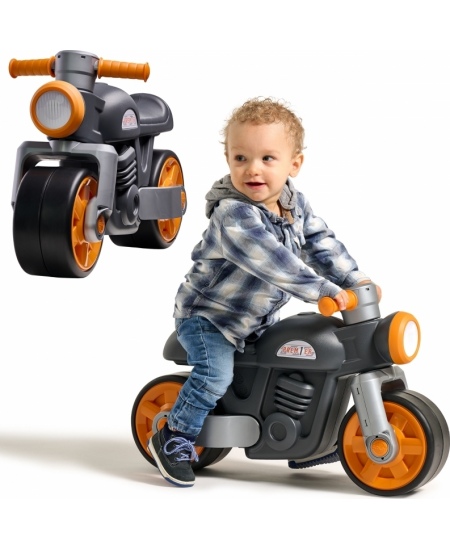 FALK  Jeździk Biegowy Ciche Koła Motor Prem1er Retro Czarny 12m+