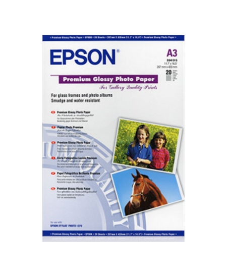 Epson Premium Glossy Photo Paper A3, 250g/m2, 20 sheets