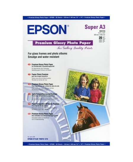 Epson Premium Glossy Photo Paper A3, 250g/m2, 20 sheets
