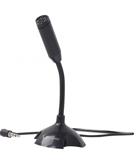 Gembird Desktop microphone MIC-D-02 3.5 mm, 3.5 mm audio plug, Black