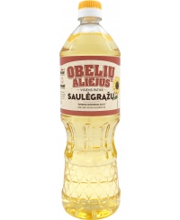 Saulėgrąžų aliejus OBELIŲ, rafinuotas, 0,9l