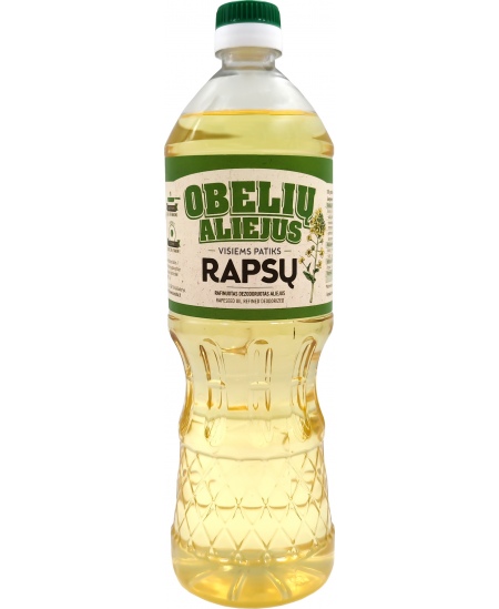 Rapsų aliejus OBELIŲ, 0,9l