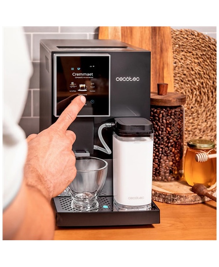 Cecotec Coffee Maker | Cremmaet Compactccino Connected | Pump pressure 19 bar | Built-in milk frother | Super-automatic | Black