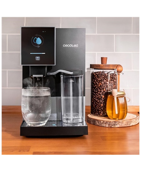 Cecotec Coffee Maker | Cremmaet Compactccino Connected | Pump pressure 19 bar | Built-in milk frother | Super-automatic | Black