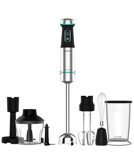 Cecotec Hand Blender | Power TitanBlack 1200 XL PerfectCream&Crush | Hand Blender | 1200 W | Number of speeds Adjustable | T