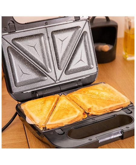 Cecotec Sandwich Maker | Rock’nToast 4in1 | 1000 W | Number of plates 4 | Black