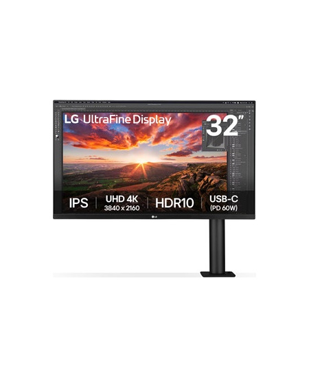 LG 32UN880K-B | 32 " | IPS | 16:9 | 60 Hz | 5 ms | 3840 x 2160 pixels | 350 cd/m² | HDMI ports quantity 2