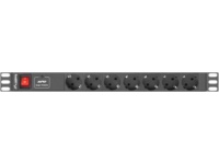Lanberg Power Distribution unit (PDU) 19" 1U 16A 2m 7X Schuko oulets, black | Lanberg