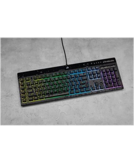 Corsair | Rubber Dome | Gaming Keyboard | K55 RGB PRO | Gaming keyboard | Wired | RGB LED light | US | Black