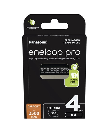 Panasonic | ENELOOP Pro BK-3HCDE/4BE | AA | 2500 mAh | 4 pc(s)