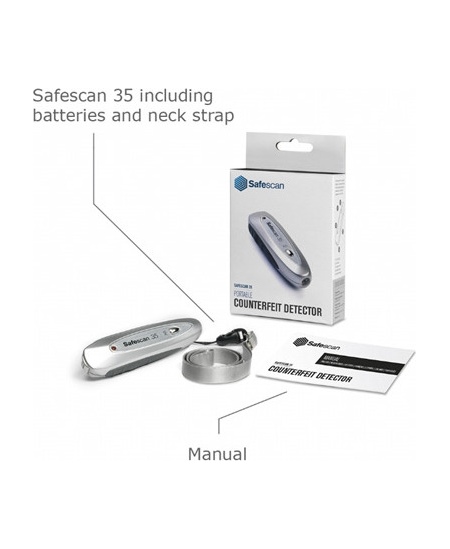 SAFESCAN | 35 | Grey | Suitable for Banknotes, ID documents | Number of detection points 3
