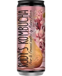 Gaivusis arbatos gėrimas RUDY'S Kombucha, kriaušių ir gauromečių skonio, 0,33 l, skardinė D