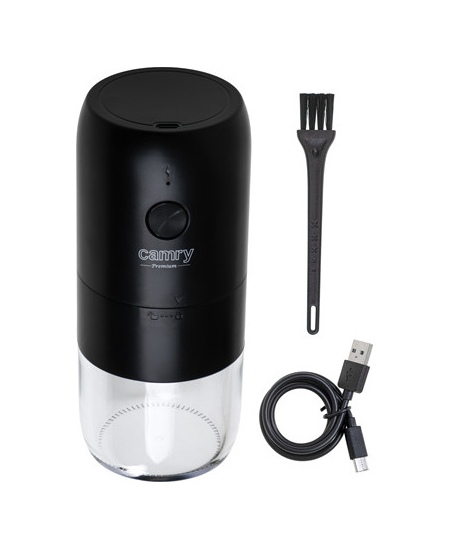 Camry Cordless USB Electric Coffee Grinder | CR 4302 | 25 W | Coffee beans capacity 25-30 g | Black