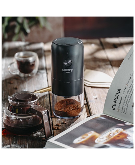 Camry Cordless USB Electric Coffee Grinder | CR 4302 | 25 W | Coffee beans capacity 25-30 g | Black