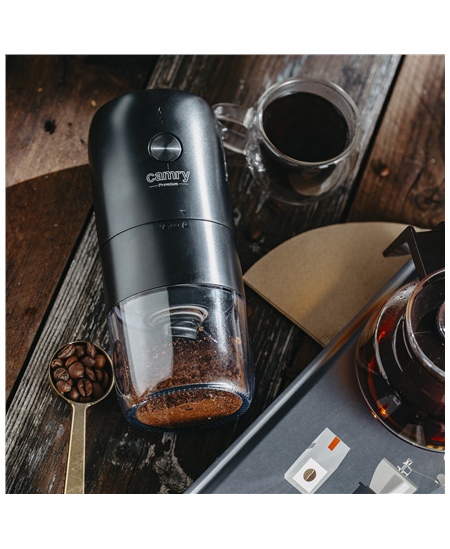 Camry Cordless USB Electric Coffee Grinder | CR 4302 | 25 W | Coffee beans capacity 25-30 g | Black