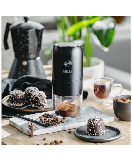 Camry Cordless USB Electric Coffee Grinder | CR 4302 | 25 W | Coffee beans capacity 25-30 g | Black