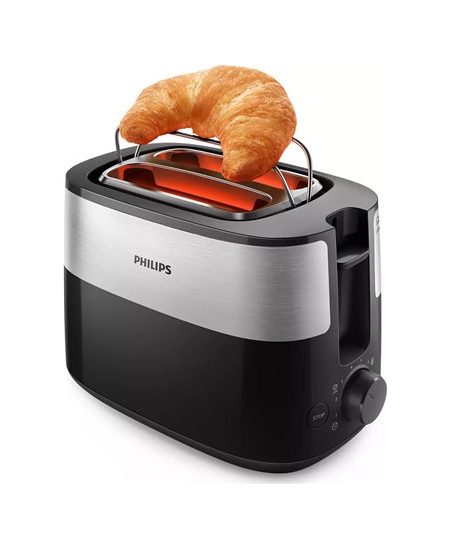 Philips | Toaster | HD2516/90 Daily Collection | Power 830 W | Number of slots 2 | Housing material Plastic | Black