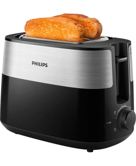 Philips | Toaster | HD2516/90 Daily Collection | Power 830 W | Number of slots 2 | Housing material Plastic | Black
