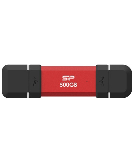 Silicon Power DS72 | 500 GB | USB Type-A/USB Type-C 3.2 Gen 2 | Red