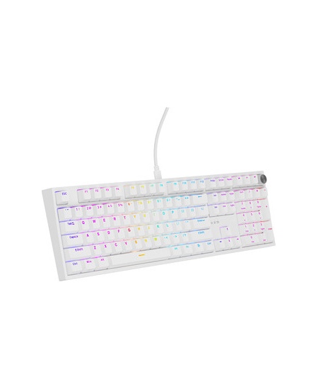 Genesis Thor 404 | Mechanical Gaming Keyboard | Wired | US | White | USB | Gateron Yellow Pro