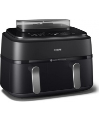 Philips | Dual Basket Airfryer | NA551/00 5000 Series | Power 2750 W | Capacity 9 L | RapidAir Plus and Air Steam | Black