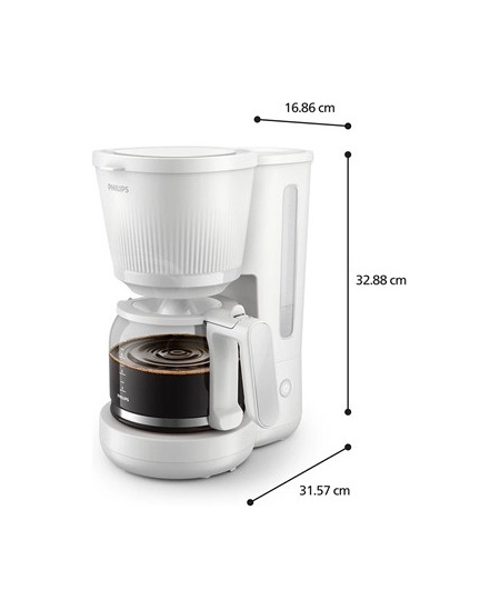 Philips Filtered Coffee Maker | HD7411/00 3000 series | Drip | 915-1080 W | White