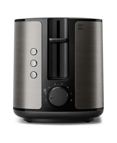 Philips Toaster | HD2651/80 Viva Collection | Power 1050 W | Number of slots 2 | Housing material Metal | Black
