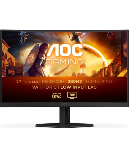 AOC C27G4ZXE | 27 " | VA | FHD | 16:9 | 280 Hz | 0.3 ms | 1920 x 1080 pixels | 300 cd/m² | HDMI ports quantity 2 | Warrant