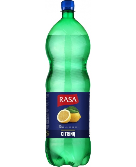 Gazuotas gaivusis gėrimas RASA, citrinų skonio, 2 l