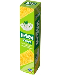 Bulvių traškučiai HROOM, jusotelėmis, grietinės ir žolelių skonio, 50 g