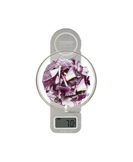 Caso Scales KitchenEcostyle Batteryless usage, Graduation 1 g, Maximum weight (capacity) 5 kg, Display type LCD, Stainless steel