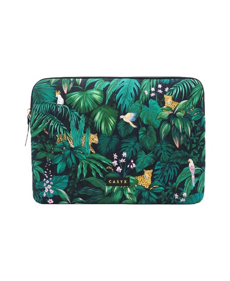 Casyx | SLVS-000020 | Casyx for MacBook | Fits up to size 13 ”/14 " | Sleeve | Deep Jungle | Waterproof