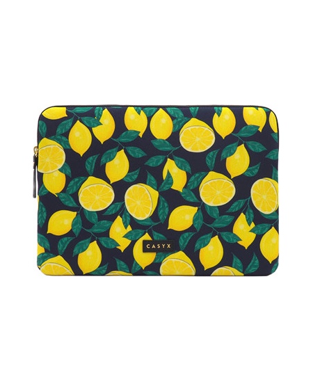 Casyx | SLVS-000002 | Casyx for MacBook | Fits up to size 13 ”/14 " | Sleeve | Midnight Lemons | Waterproof