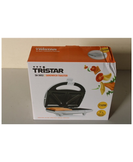 SALE OUT. Tristar SA-3052 Sandwich maker, White | Tristar Sandwich maker | SA-3052 | 750 W | Number of plates 1 | Number of past
