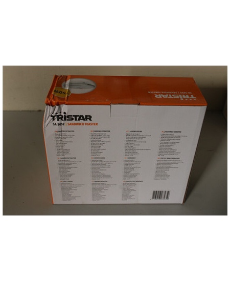 SALE OUT. Tristar SA-3052 Sandwich maker, White | Tristar Sandwich maker | SA-3052 | 750 W | Number of plates 1 | Number of past