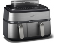Philips Dual Basket Airfryer | NA555/00 5000 series | Power 2750 W | Capacity 9 L | RapidAir Plus | Silver