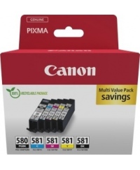 Canon PGI-580/CLI-581 (2078C007) Rašalinių kasečių komplektas, PGBK/BK/C/M/Y