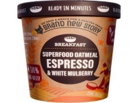 Greitai paruošiama avižinė košė su espresso kava ir baltuoju šilkmedžiu, 70 g