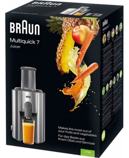 Braun | Juicer | J700 Multiquick 7 | Type Juicer maker | Stainless steel | 1000 W | Number of speeds 2