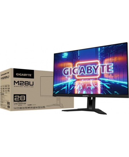 Gigabyte Gaming Monitor M28U-EK 28 ", UHD, 3840 x 2160 pixels, 1 x Audio Out, 144 Hz, HDMI ports quantity 2