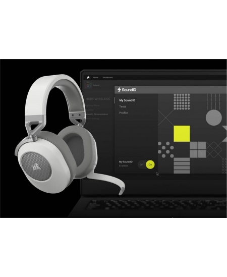 Corsair | Gaming Headset | HS65 | Wireless | Over-Ear | Microphone | Wireless | White