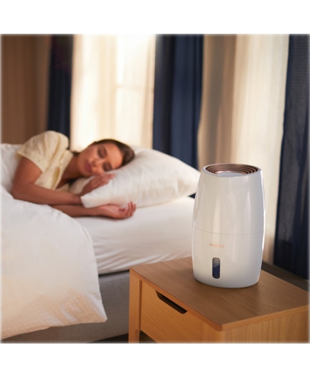 Philips HU2716/10 Humidifier, 17 W, Water tank capacity 2 L, Suitable for rooms up to 32 m², NanoCloud evaporation, Humidificat